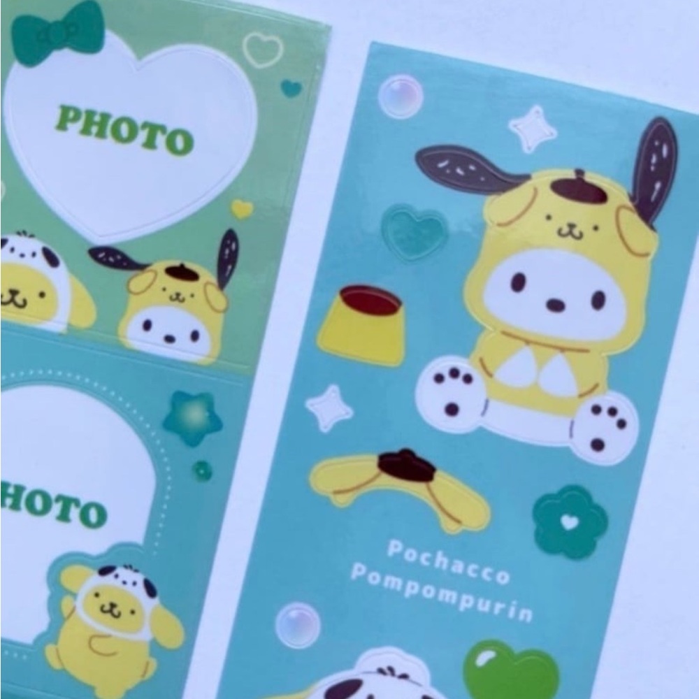 Pochacco and Pompompurin frame and deco stickers